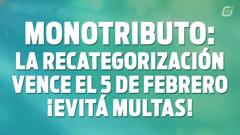 Recategorización del Monotributo